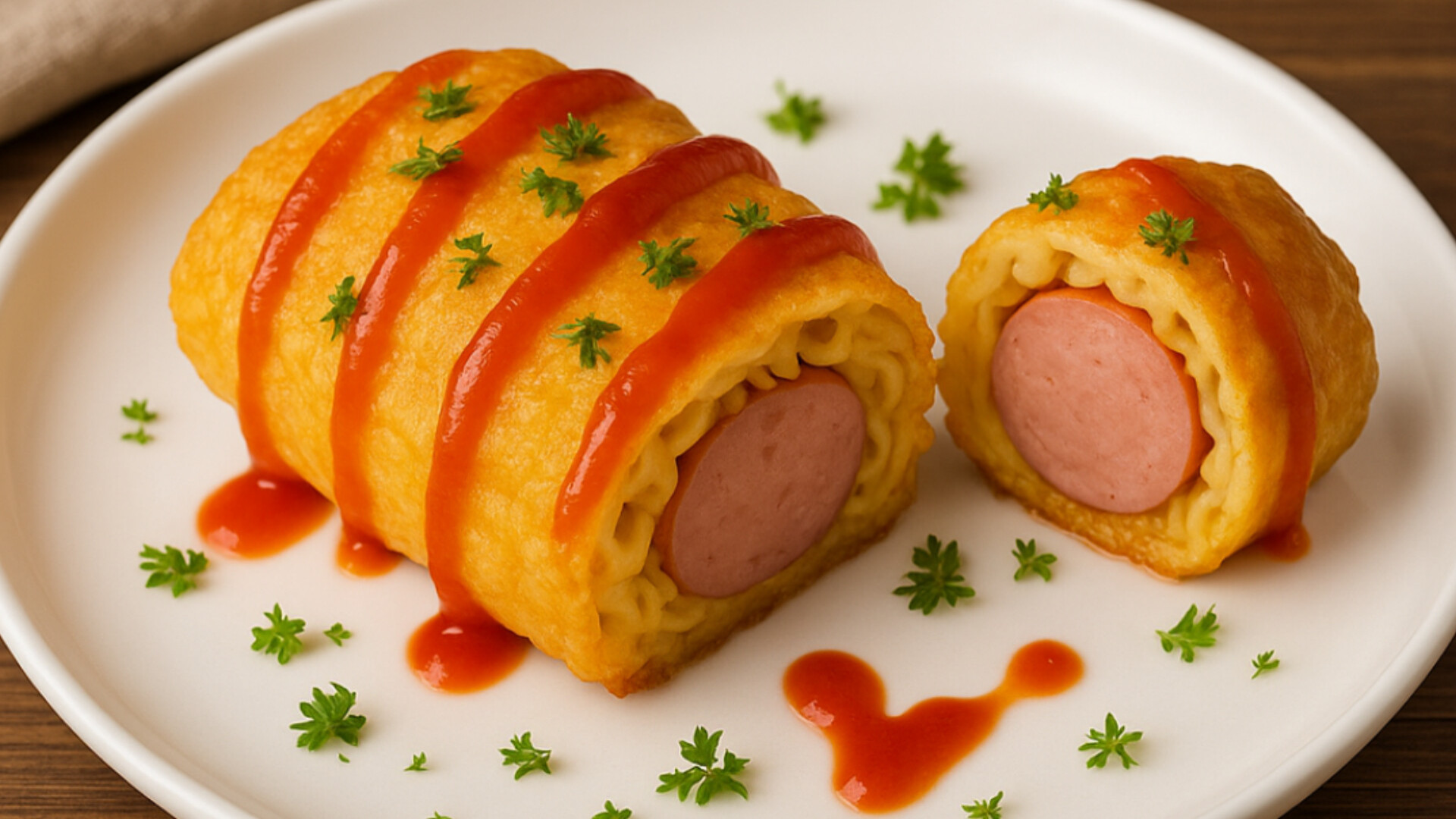 صبحانه فوری با نودل و تخم مرغ...