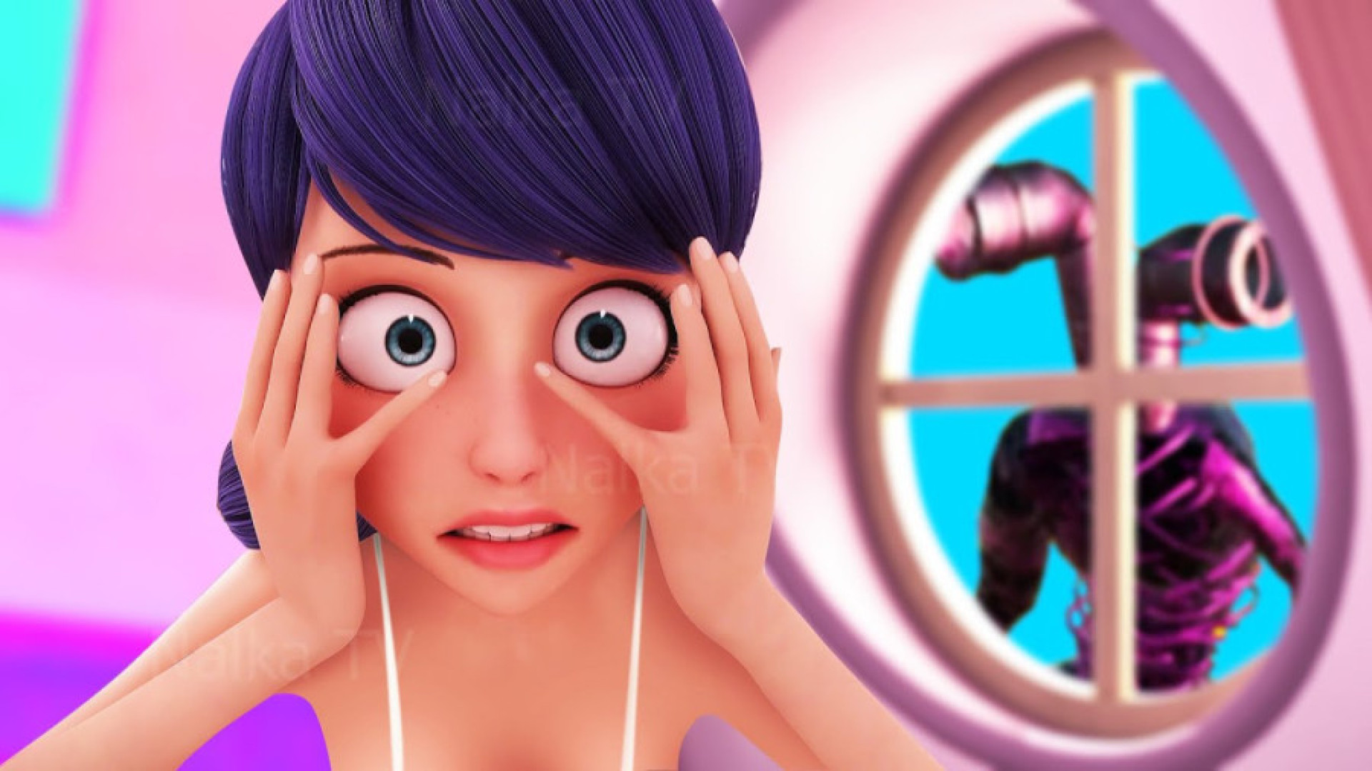 دختر کفشدوزکی و گربه سیاه دوبل...