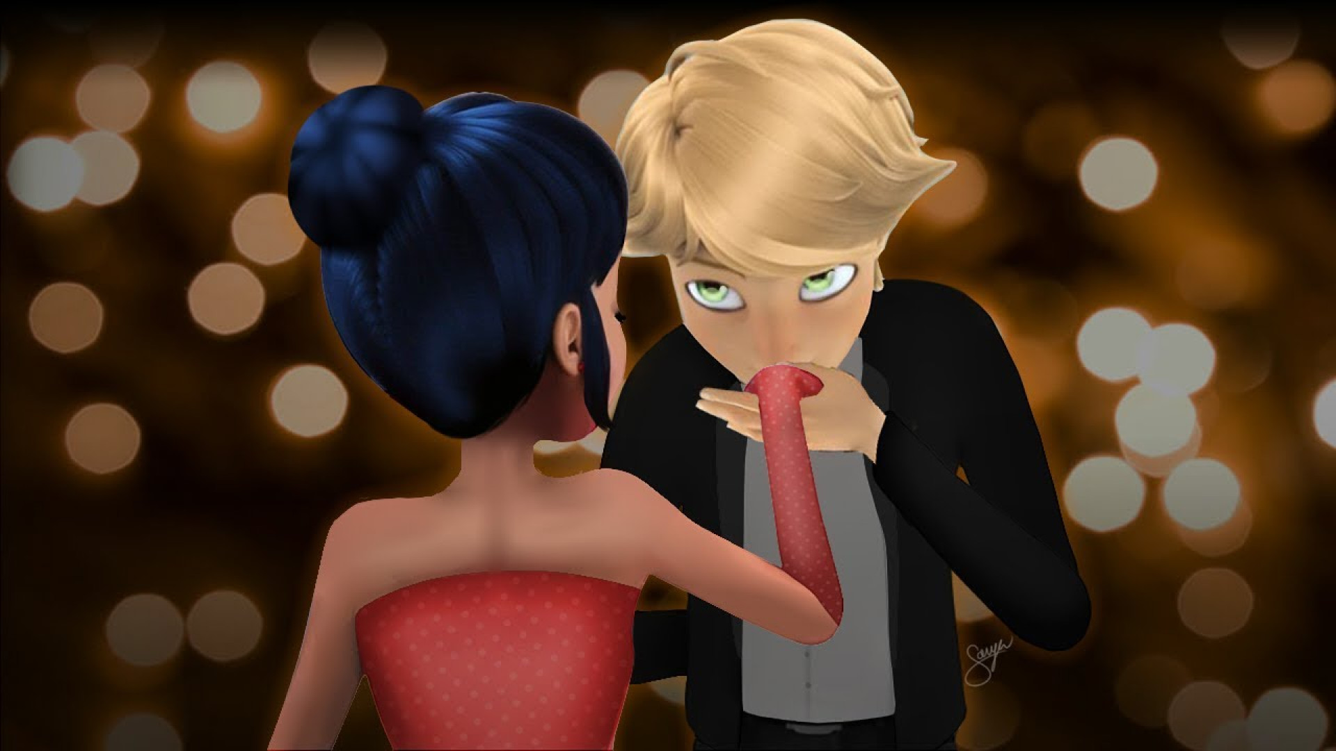 دختر کفشدوزکی و گربه سیاه دوبل...