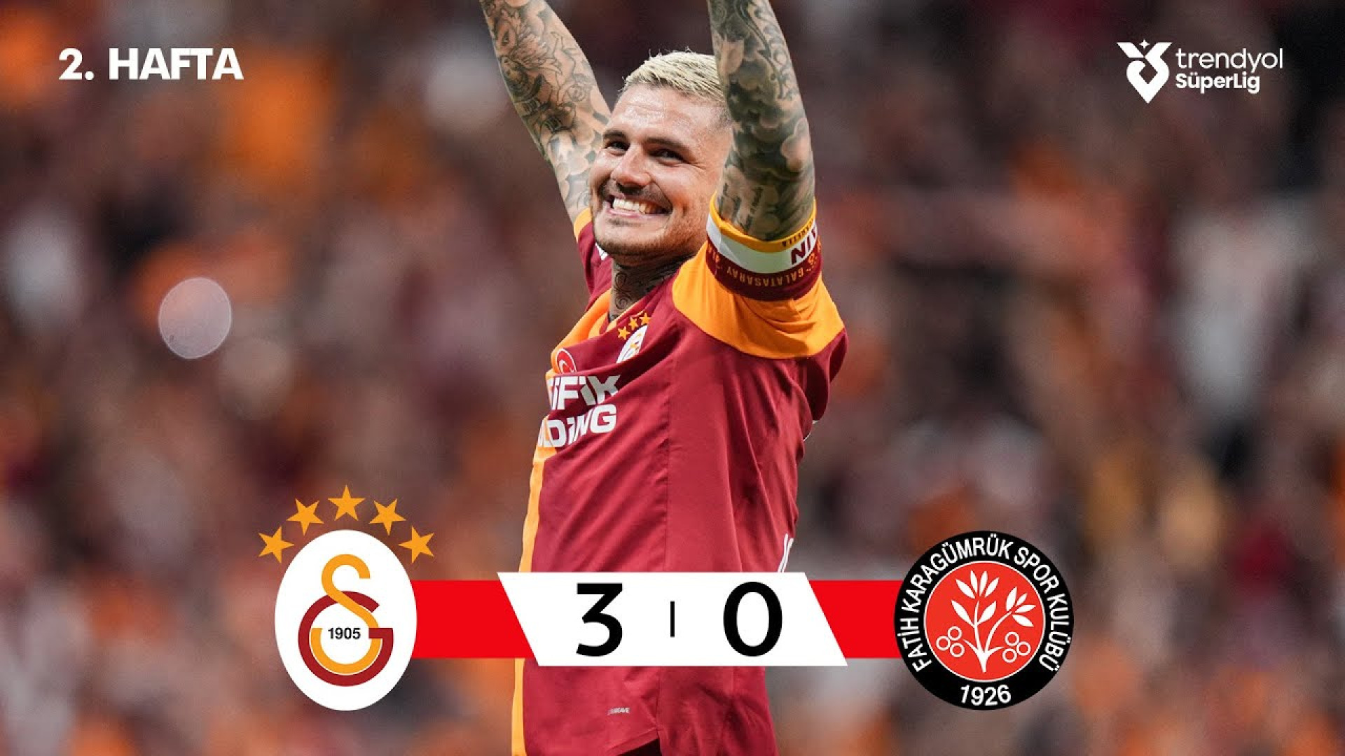خلاصه بازی گالاتاسرای ۳-۰ فاتح کاراگومروک | سوپرلیگ ترکیه ۲۰۲۶ ...