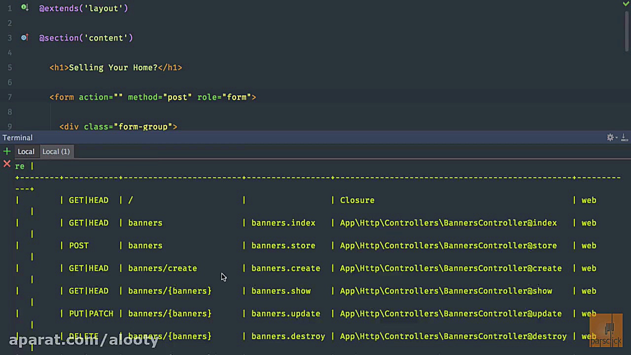 ۶۲ ساخت فرم برای پروژه لاراول