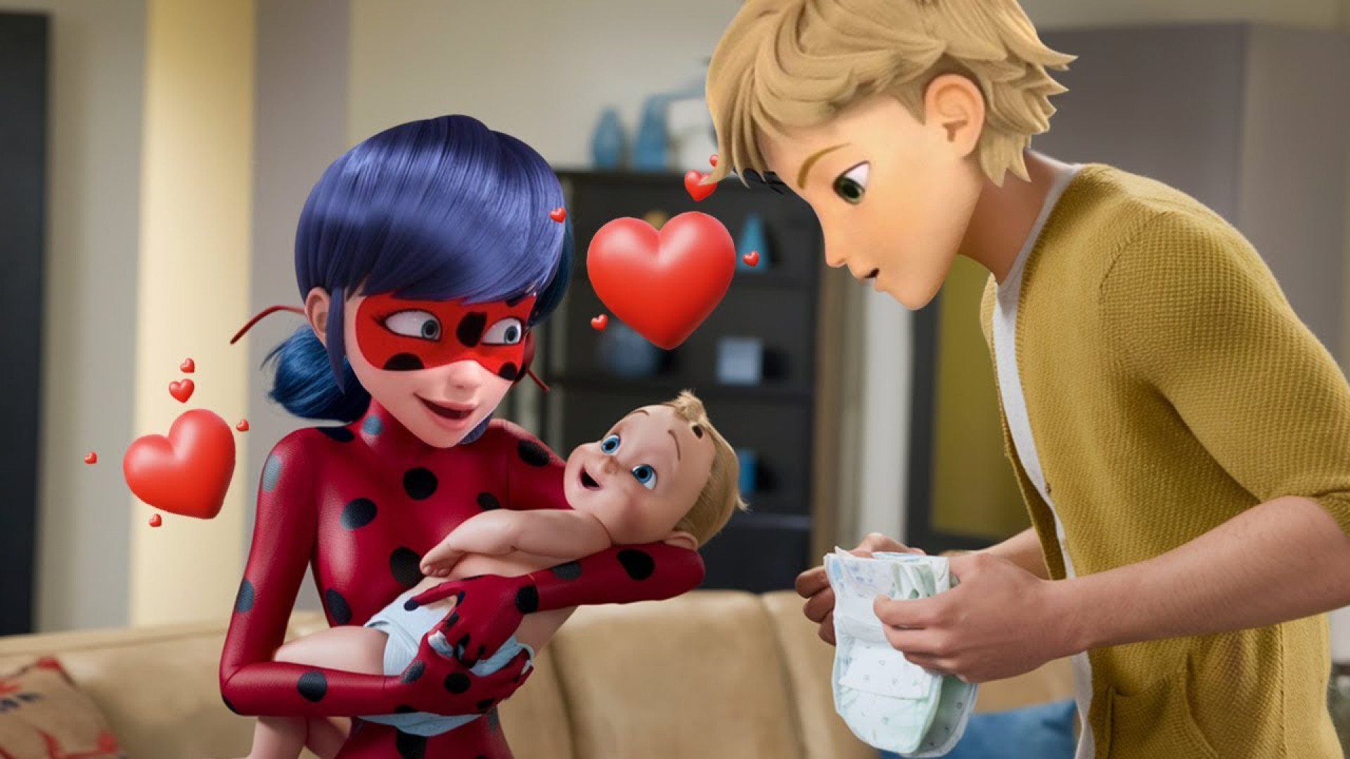 دختر کفشدوزکی و گربه سیاه دوبل...