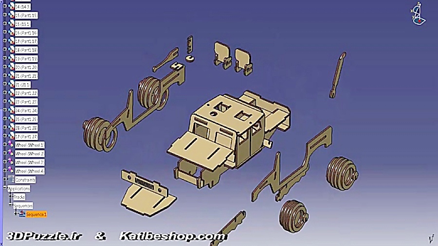 پازل سه بعدی ماشین هامر جنگی (...