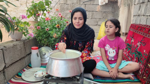 آش دوغ روستایی  پخت آش دوغ و ک...
