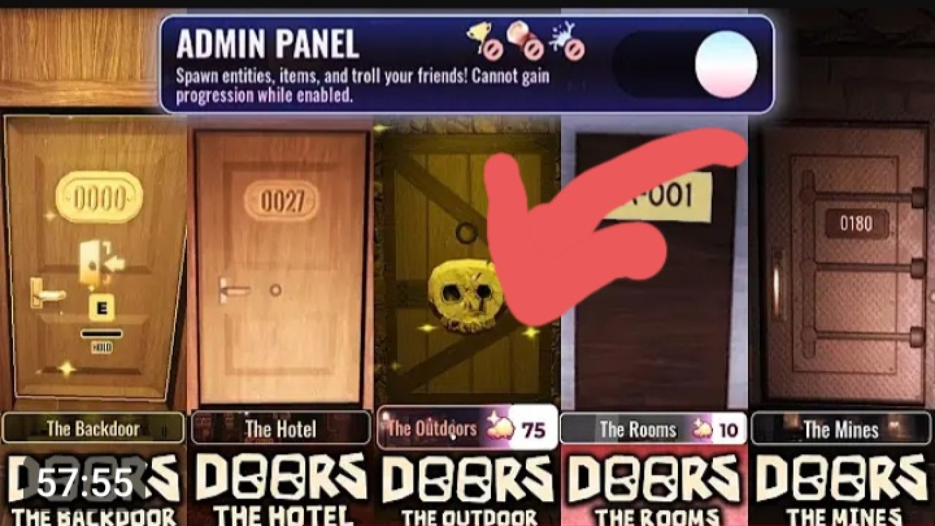 doors the outdoor with admin panel