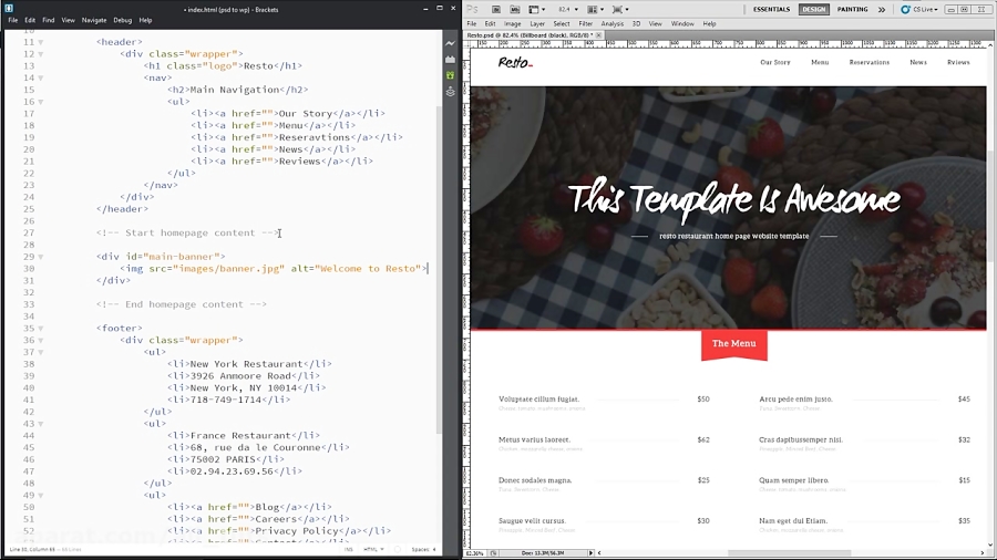 PSD to WordPress Tutorial #4 - Main Content HTML