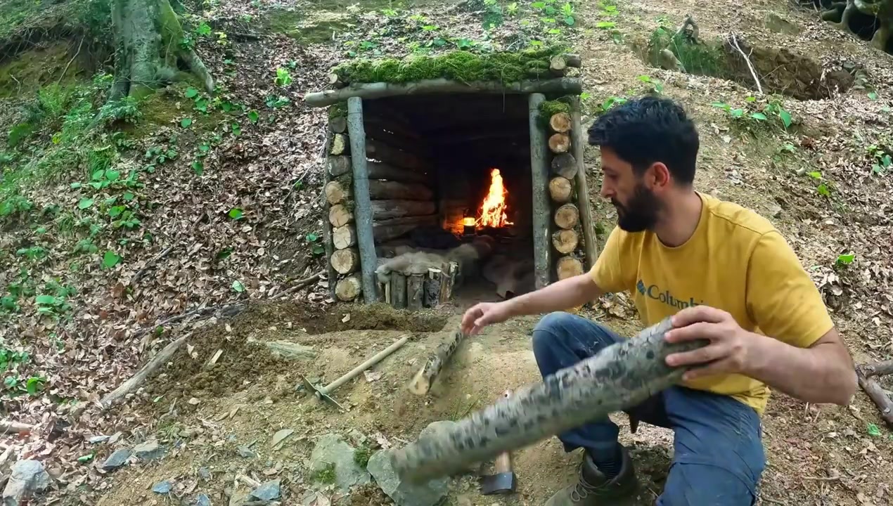 ساخت کلبه چوبی با طرح کله داین...