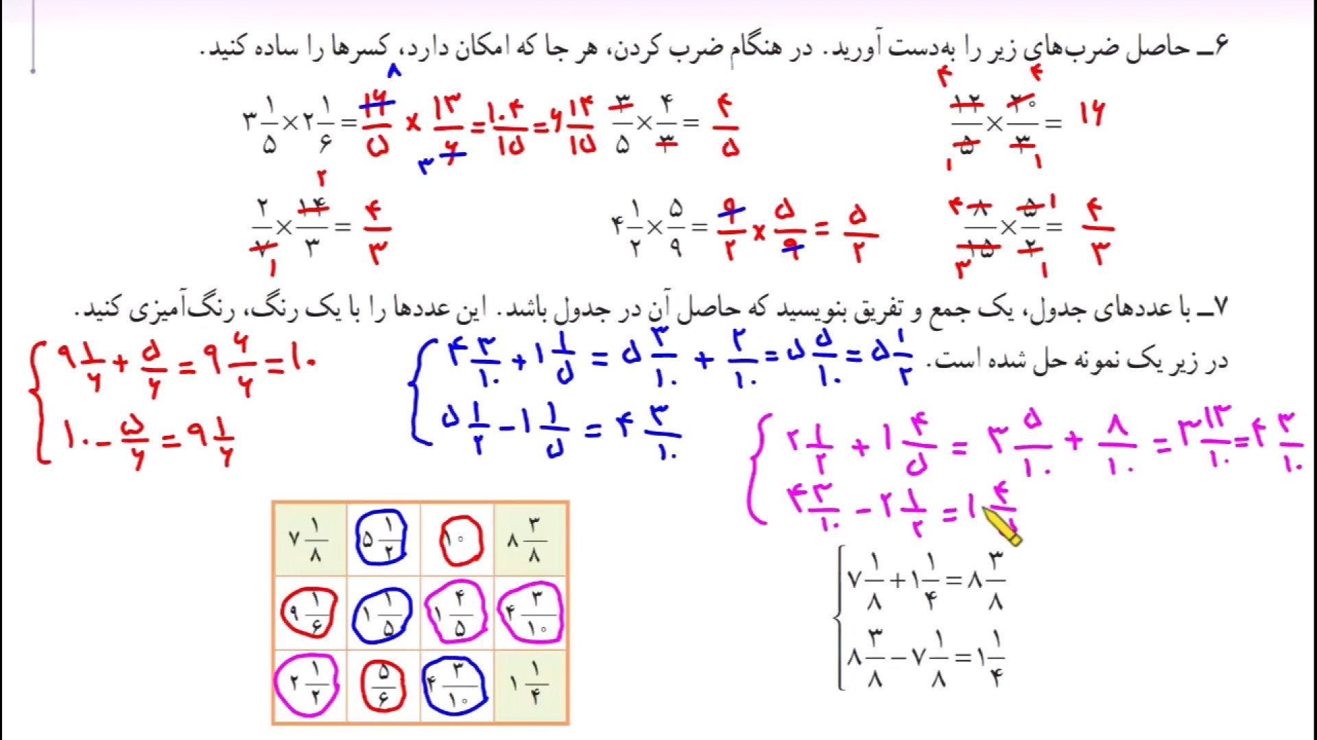 حل صفحه 45 ریاضی پنجم مرور فصل