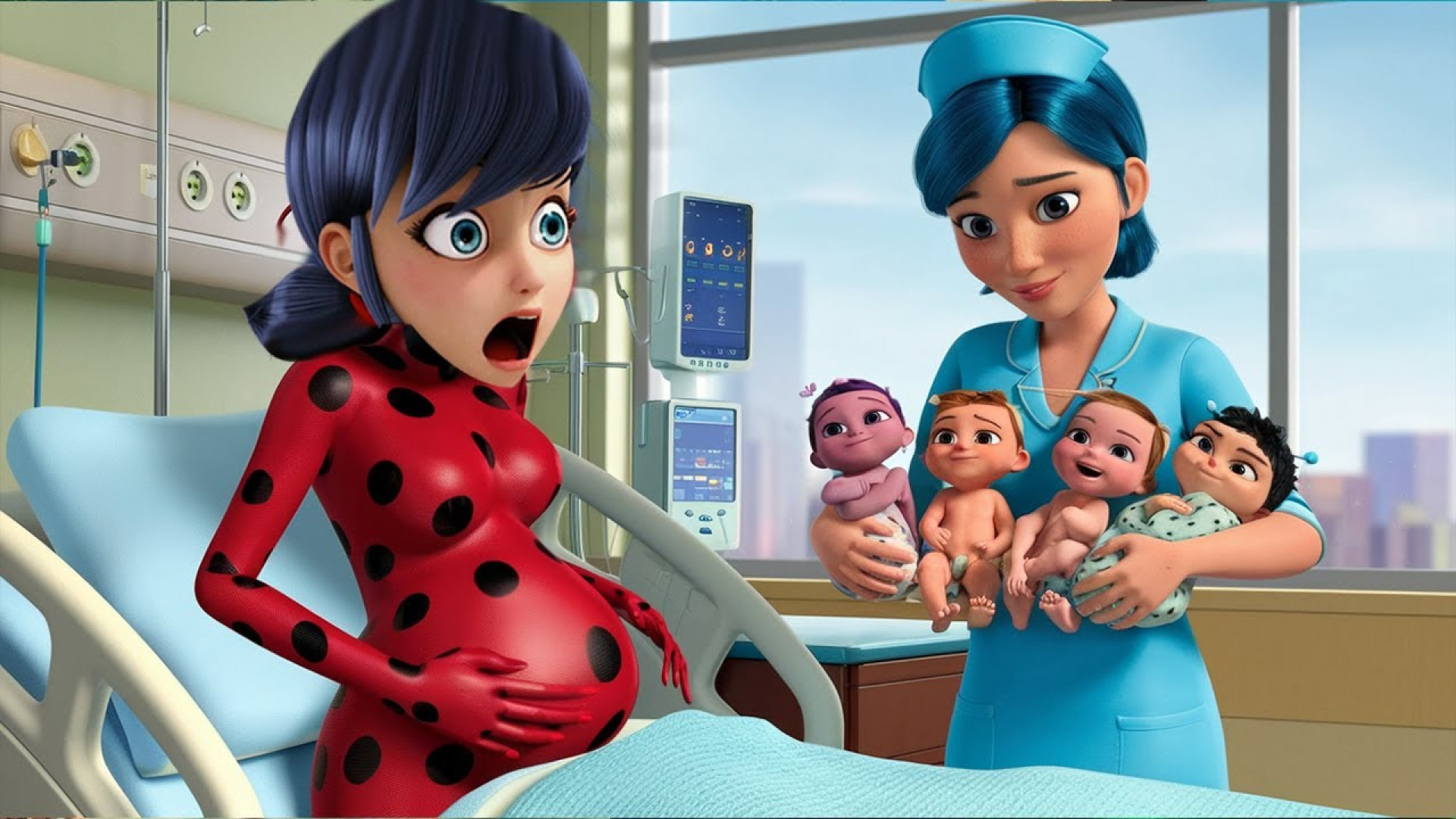 دختر کفشدوزکی و گربه سیاه دوبل...