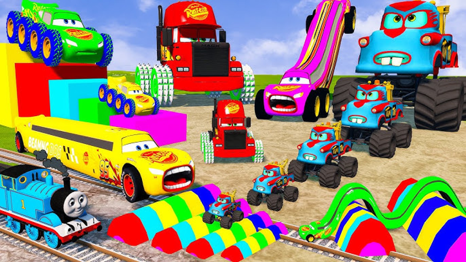 ماشین‌ های کوچک کارتونی | رنگ‌...