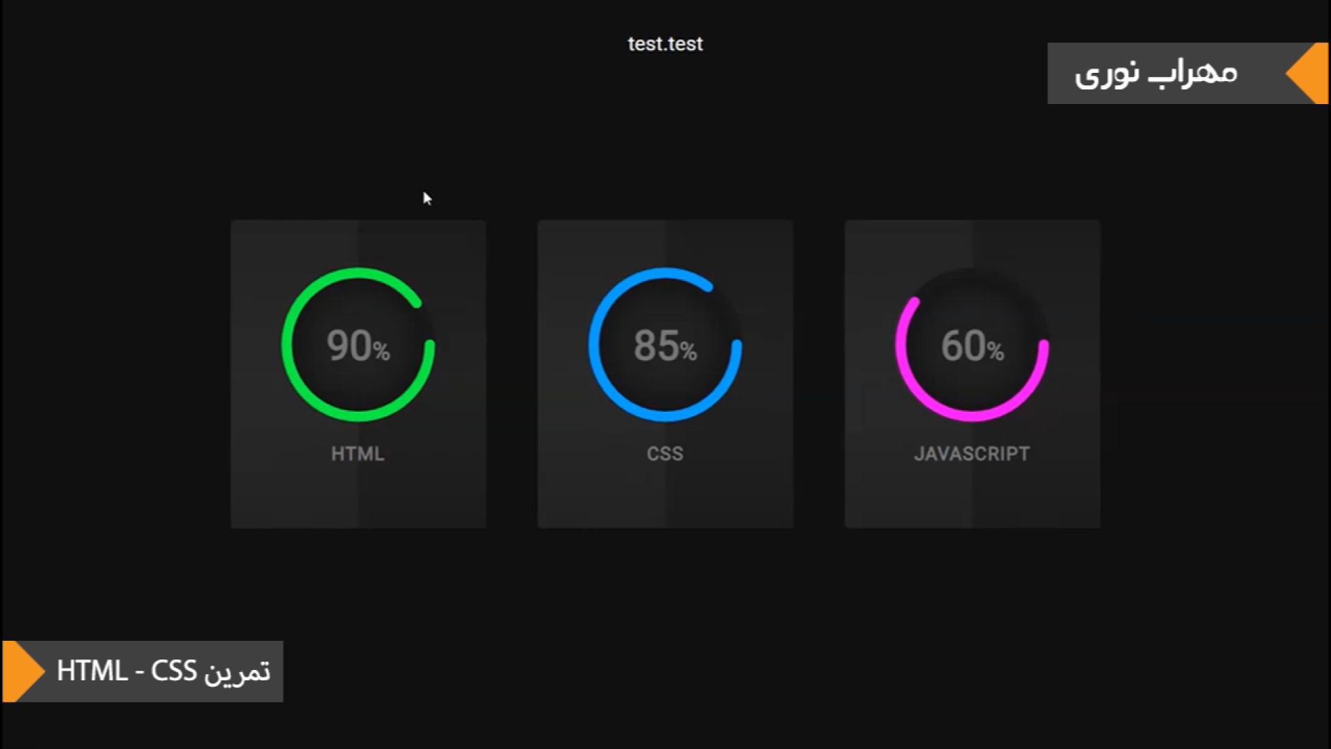 تمرین html و css