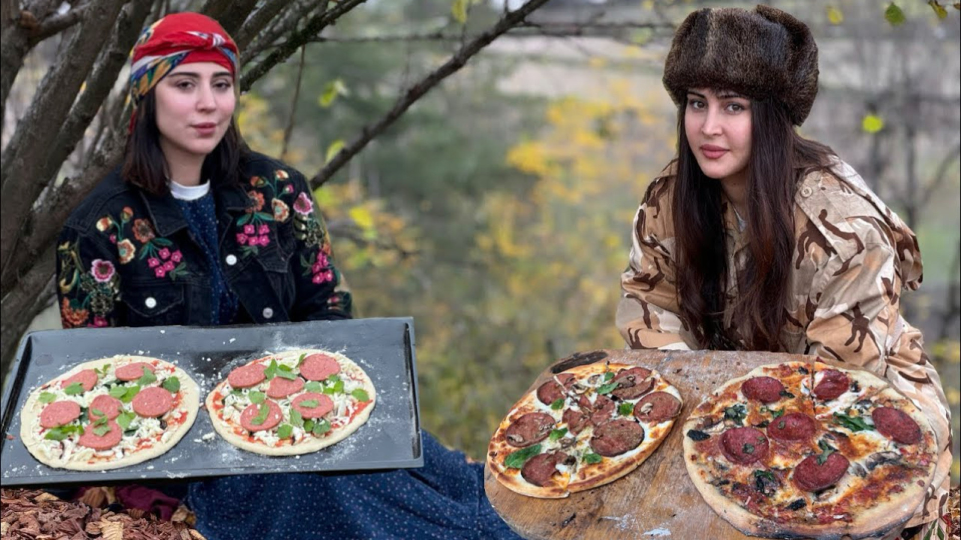 پخت پیتزای پپرونی با خمیر خانگ...