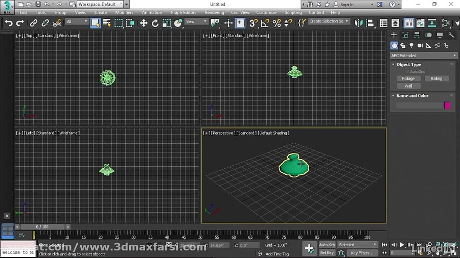 3ds Max viewports آموزش کار با ویو پورت چرخش در فضای سه بعدی تری دی مکس