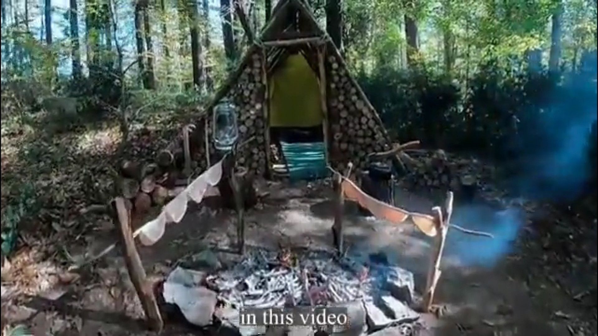 کمپ و ساخت کلبه چوبی جنگلی و ک...