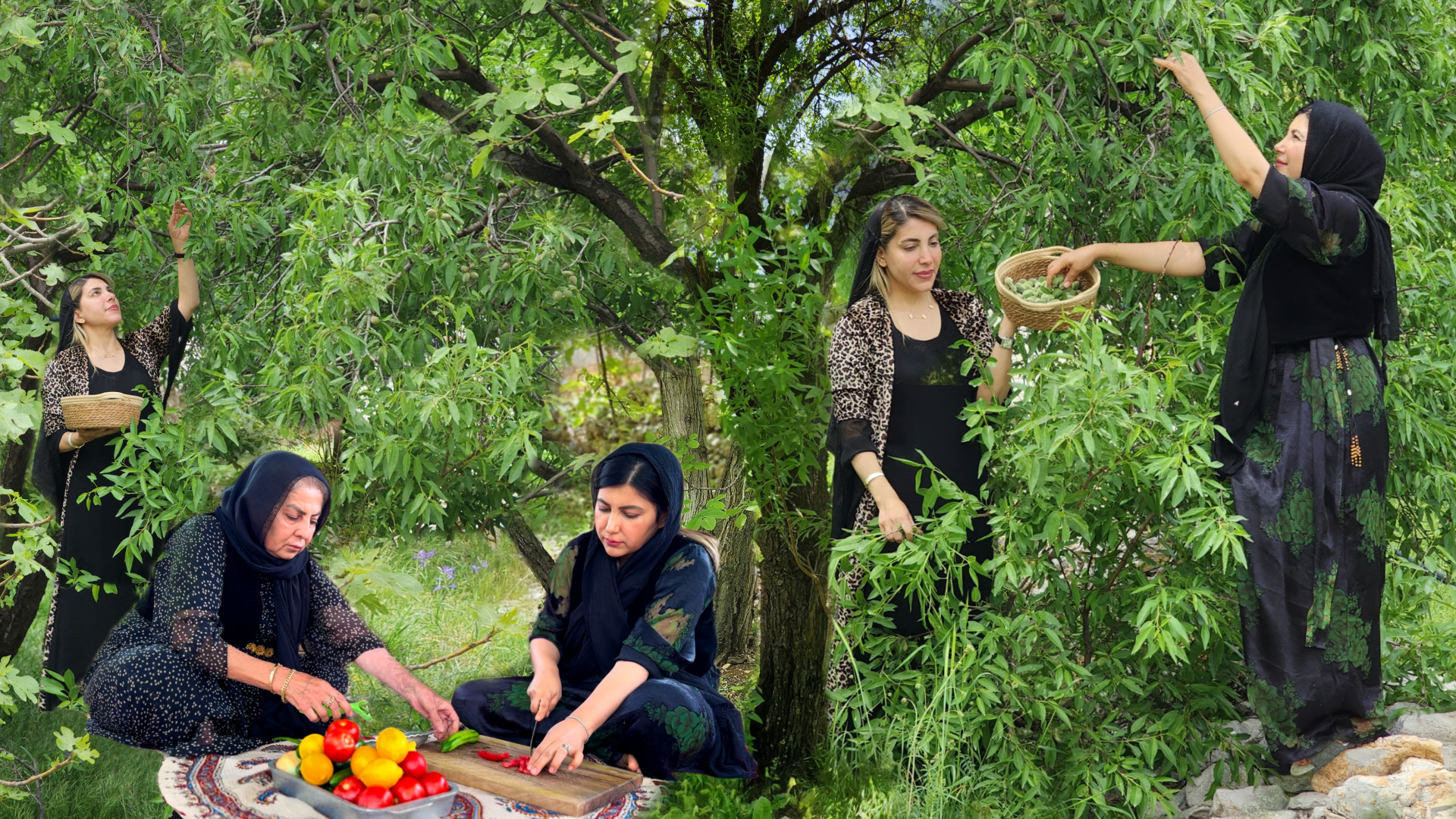 پخت خورشت چاقاله بادام در روست...