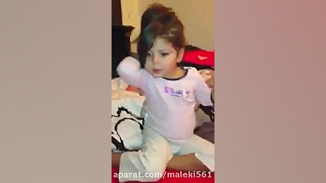 فیلم بازی کردن حرفه ا ی دختر ب...