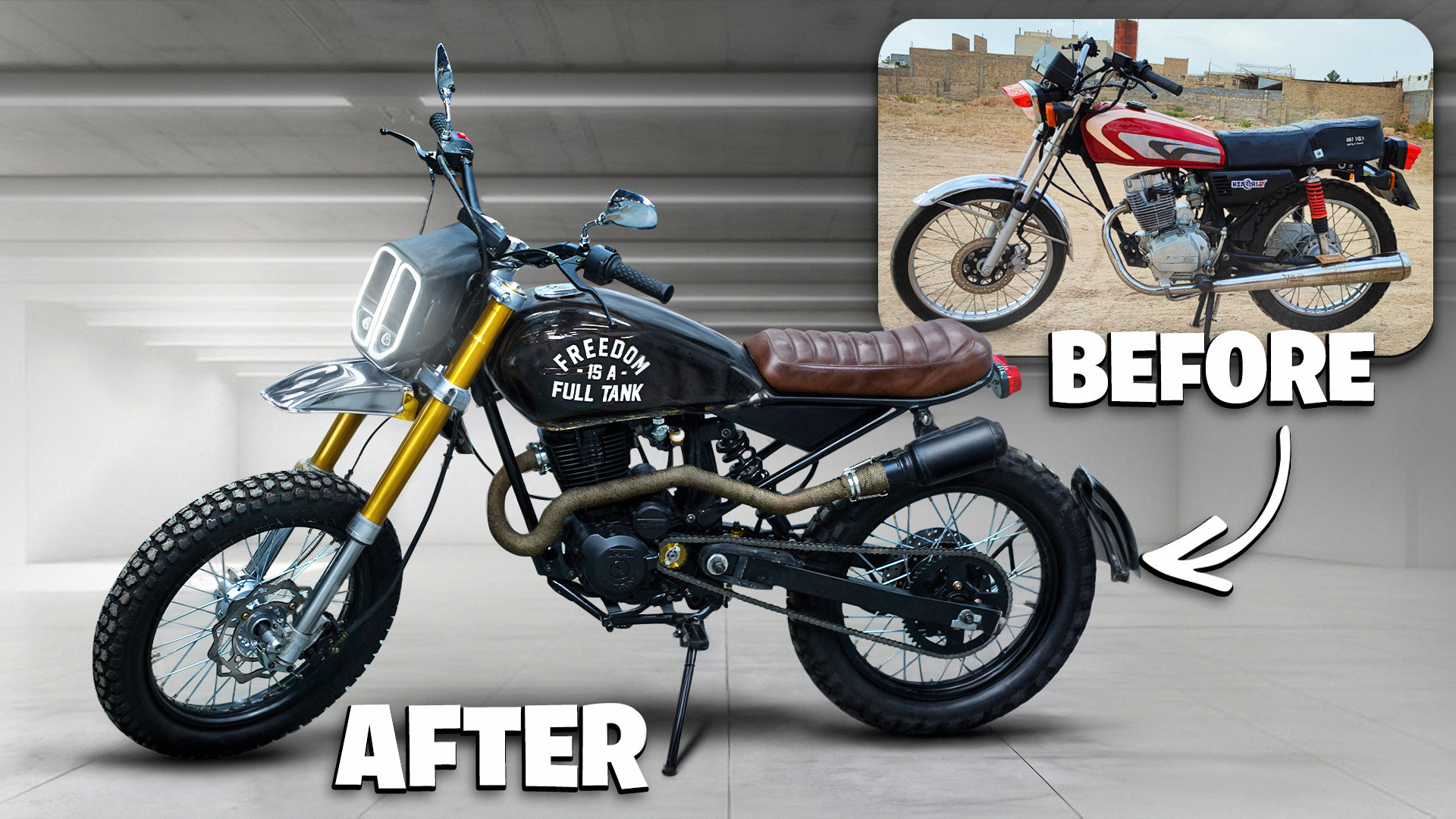 تایم لپس کاستوم موتورسیکلت هون...