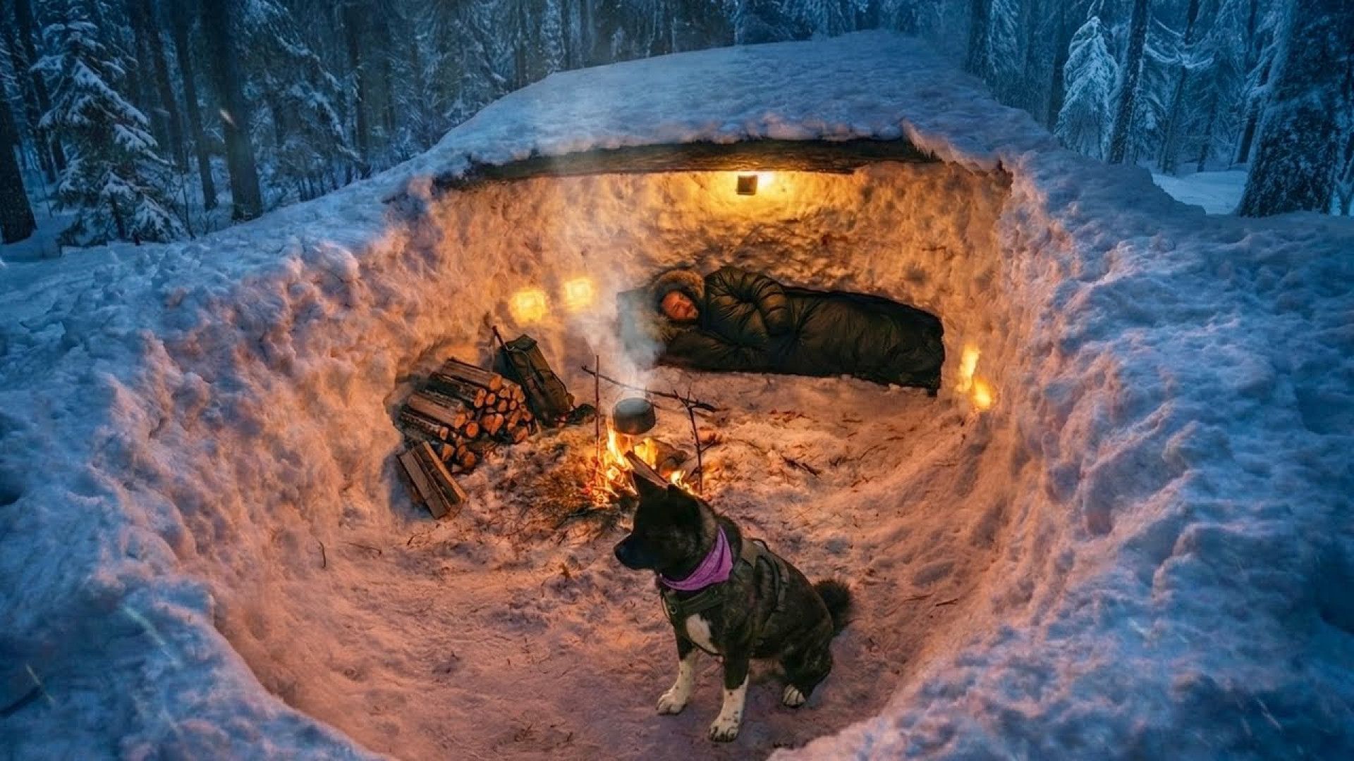 کندن تونل در دل برف برای کمپین...