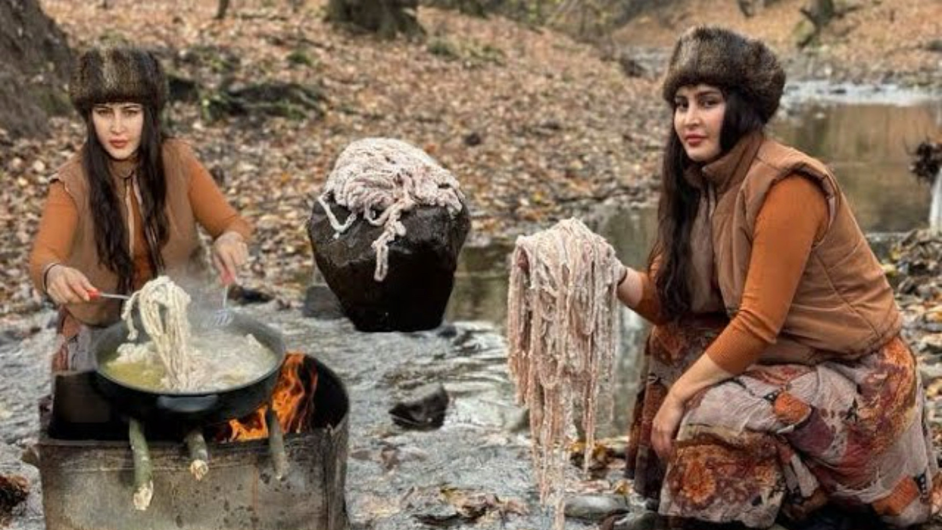 پخت کوکارچ در هوای سرد زمستانی...