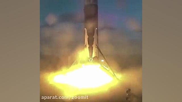 فرود فالکون 9 اسپیس ایکس  زومی...