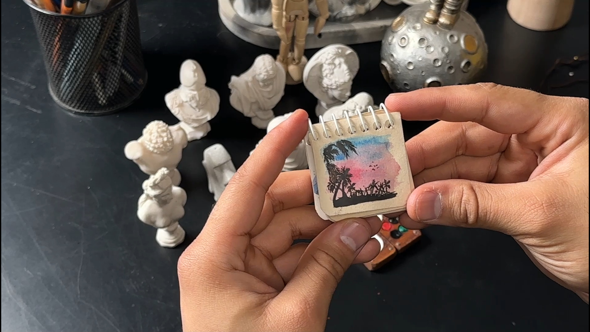 آموزش مینی نقاشی منظره با آبرن...