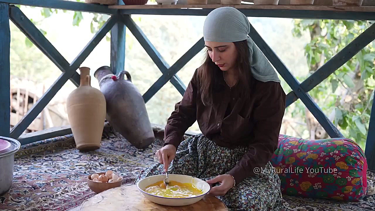 پخت جیگر گوسفند در روستا