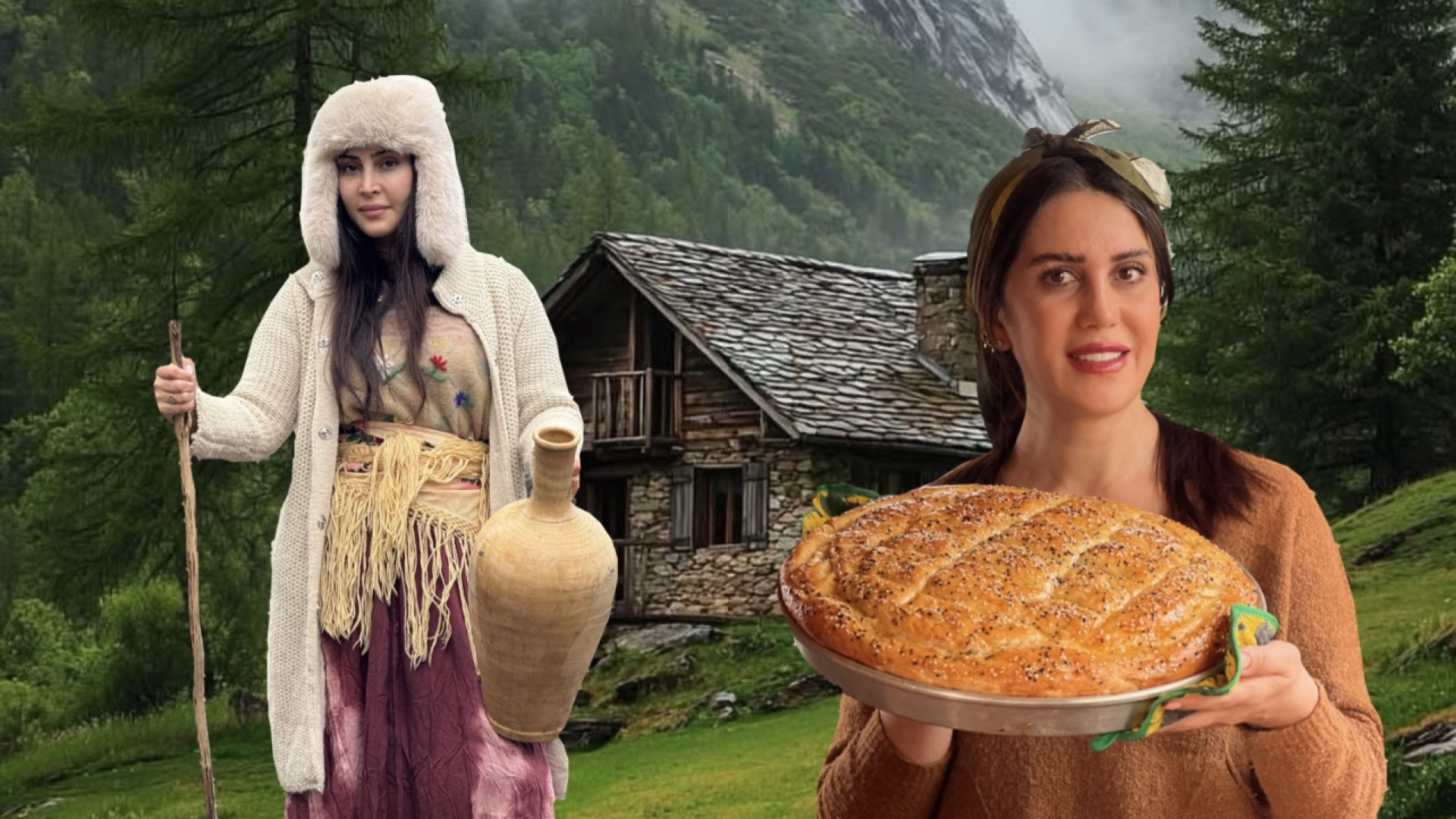 صبحانه سنتی در مابه چوبی