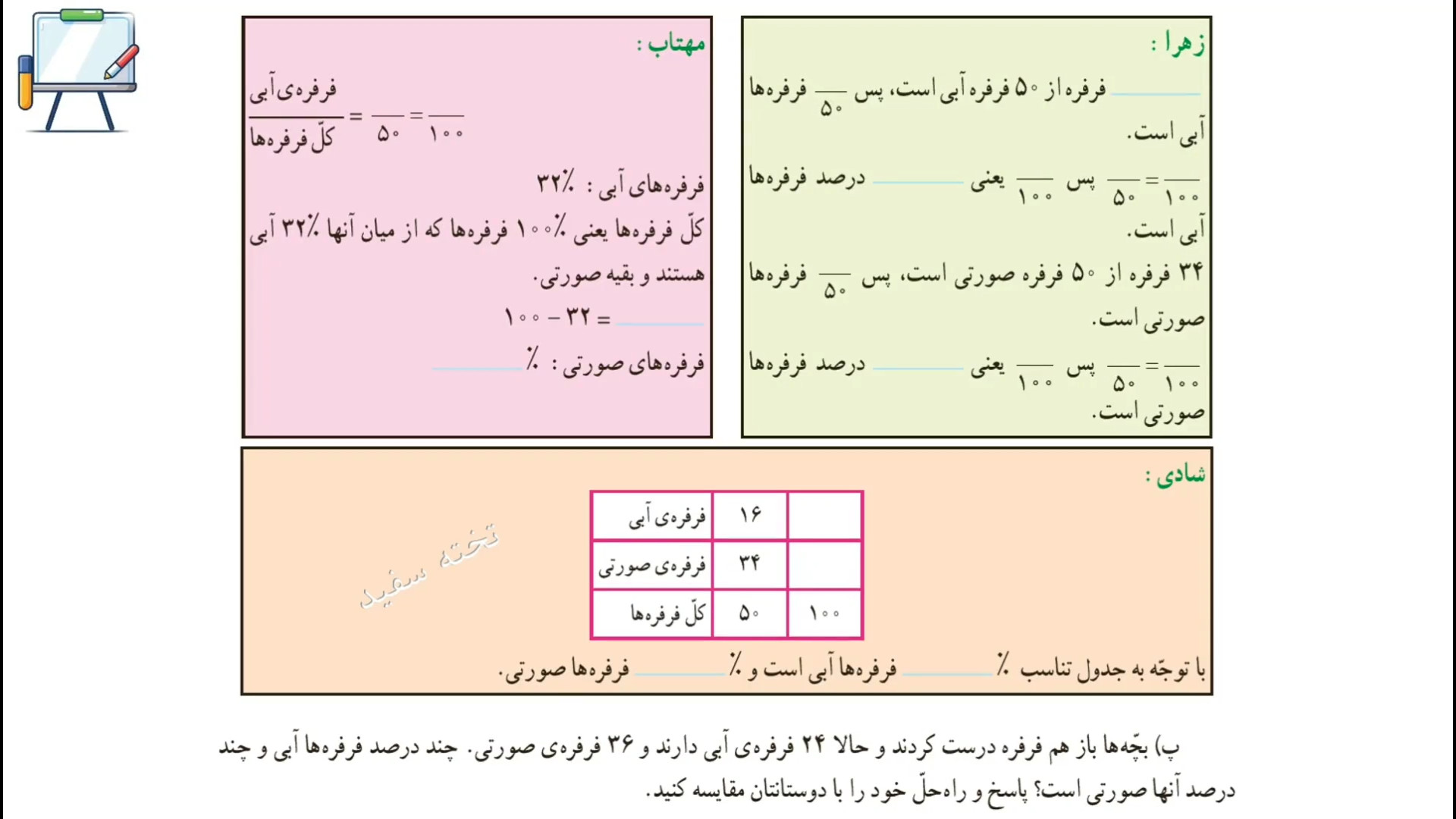 صفحه ۱۱۷ ریاضی ششم