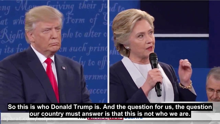 English sub - The Second Presidential Debate Hillary Clinton And Donald ...