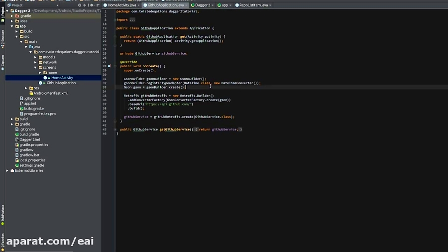 Dagger 2 Android Tutorial 01 - Setting up