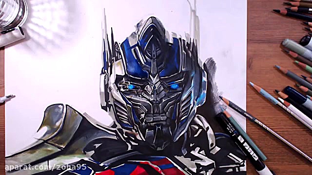 کشیدن صورت ابتیموس پرایم در تر...