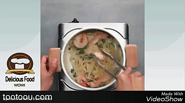 آشپزی آموزش پاستا میگو