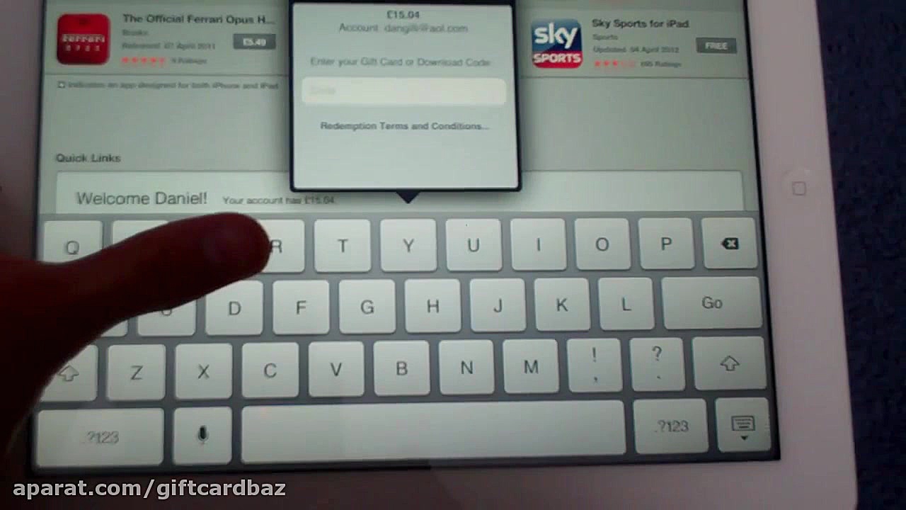 ریدیم کردن گیفت کارت آیتونز در...