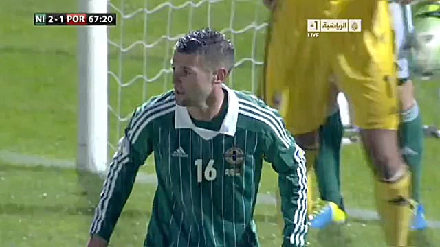 گل اول رونالدو به ایرلند شمالی