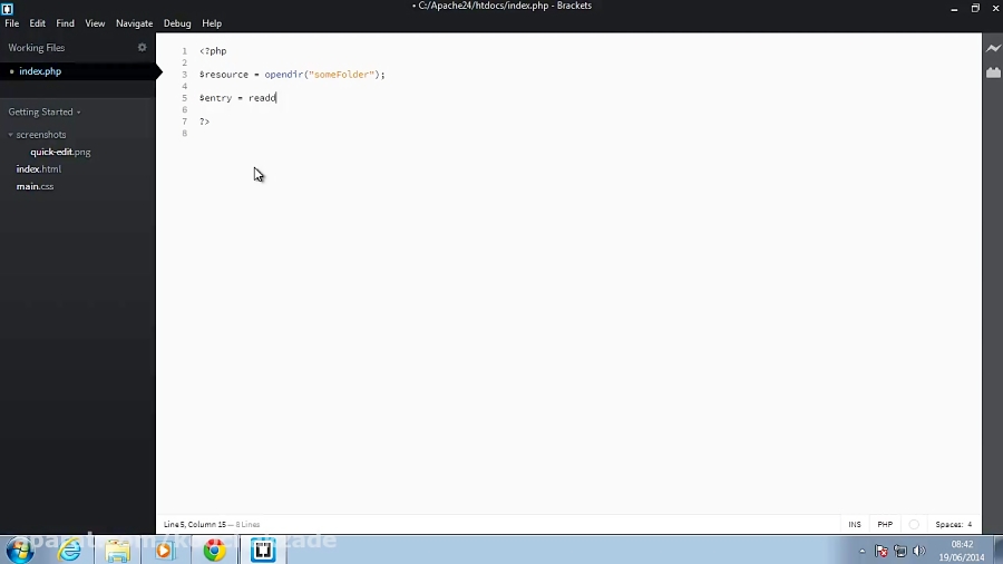 Php Tutorial - read directory and list files