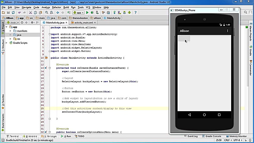 Android App Development for Beginners - 13 - Create an Interface with Java