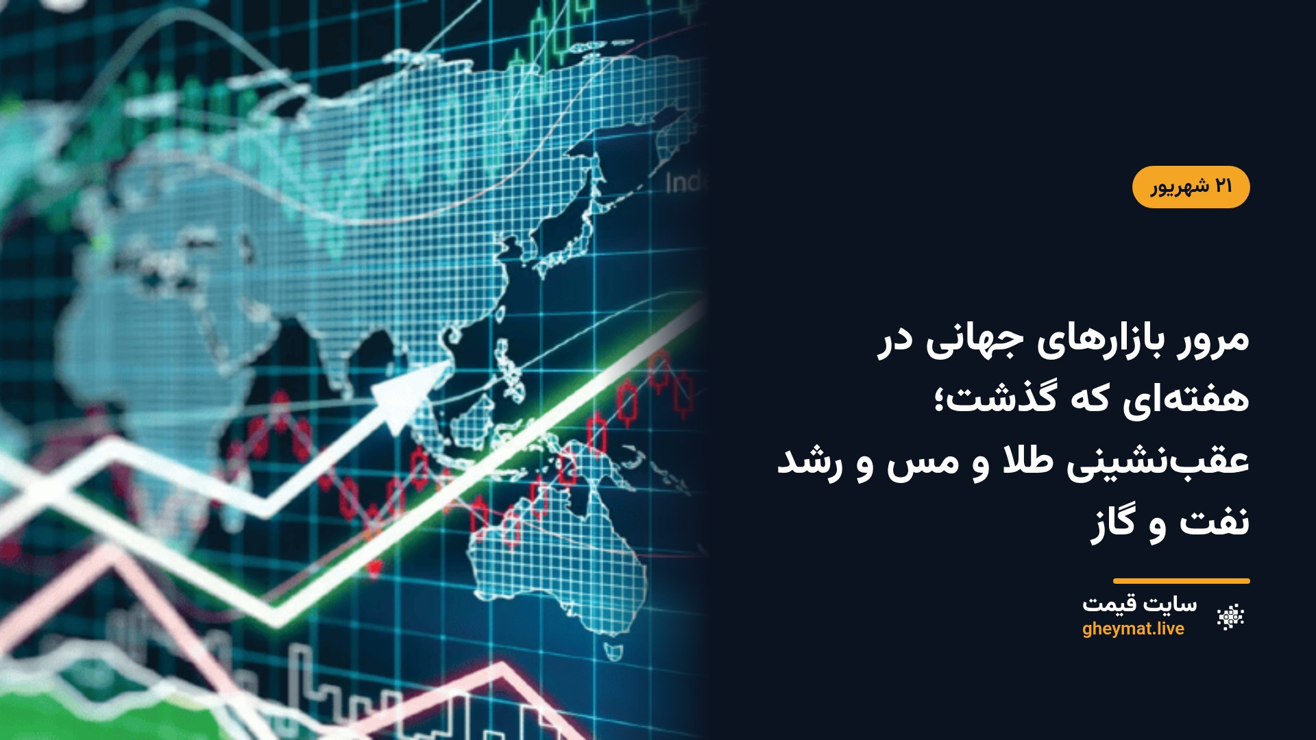 مرور بازارهای جهانی در هفته‌ای که گذشت؛ عقب‌نشینی طلا و مس و رشد نفت و گاز