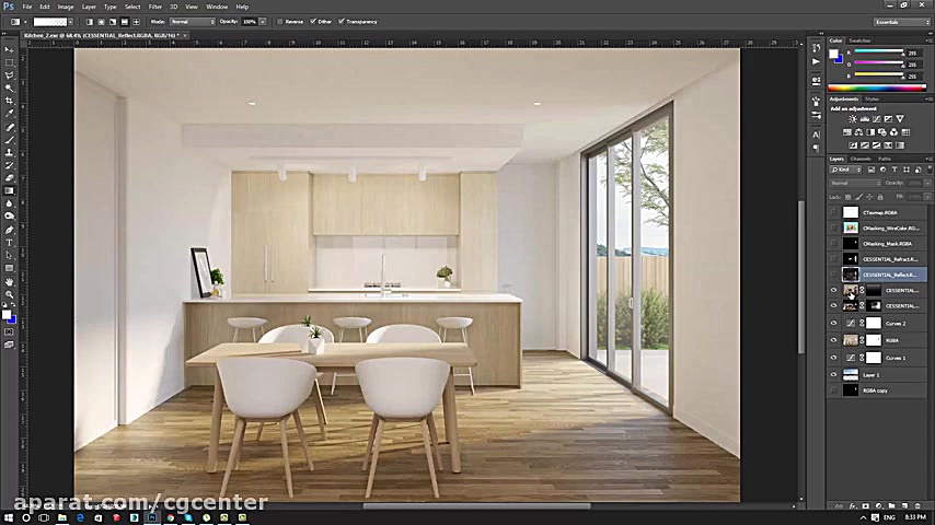  2: Corona interior rendering...