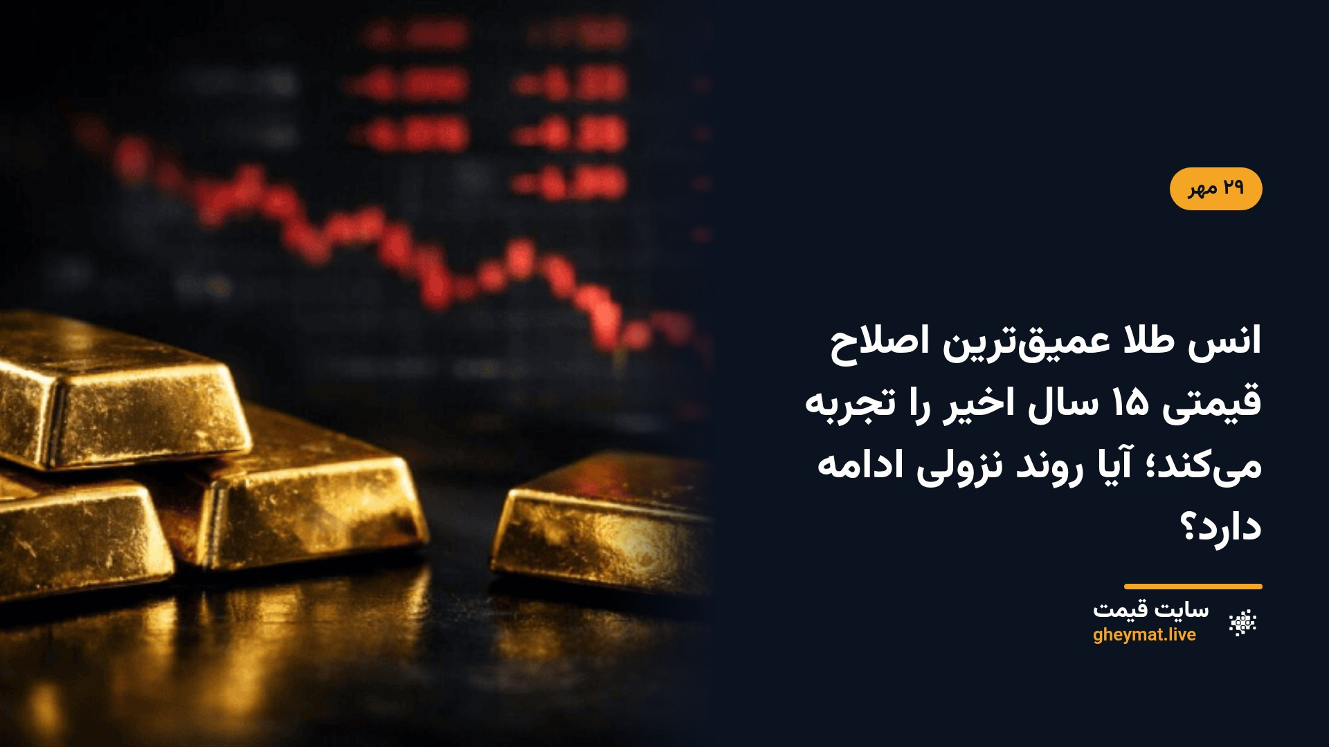 انس طلا عمیق‌ترین اصلاح قیمتی ۱۵ سال اخیر را تجربه می‌کند؛ آیا روند نزولی ادامه دارد؟