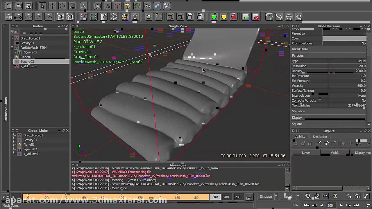 آموزش RealFlow CINEMA 4D : مش...