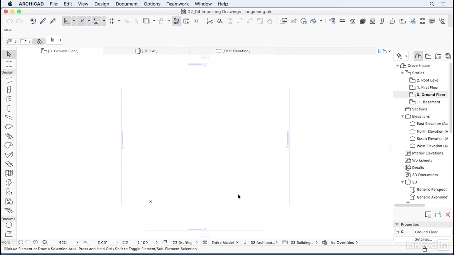 آموزش Archicad : وارد کردن فایل Importing drawings