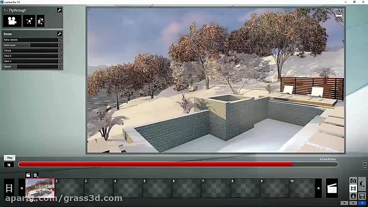 آموزش افکت Snow در لومیون