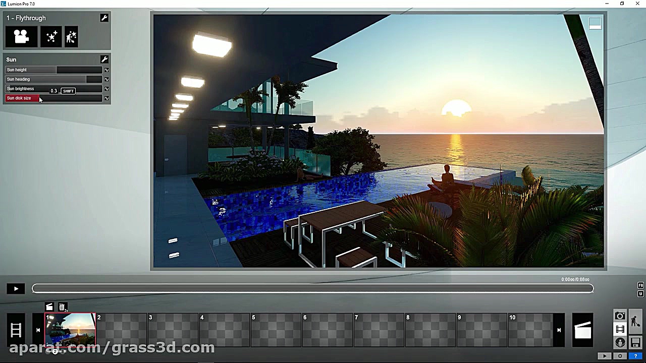 آموزش افکت Sun در لومیون