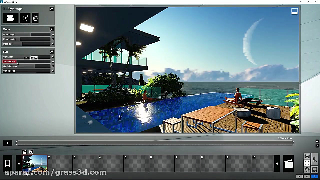 آموزش افکت Moon در لومیون