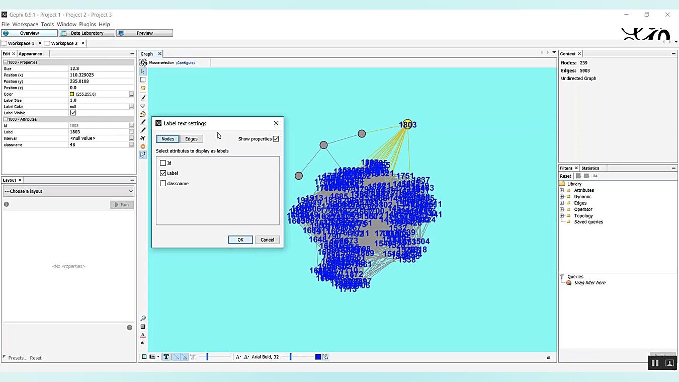 Gephi - Graph Window