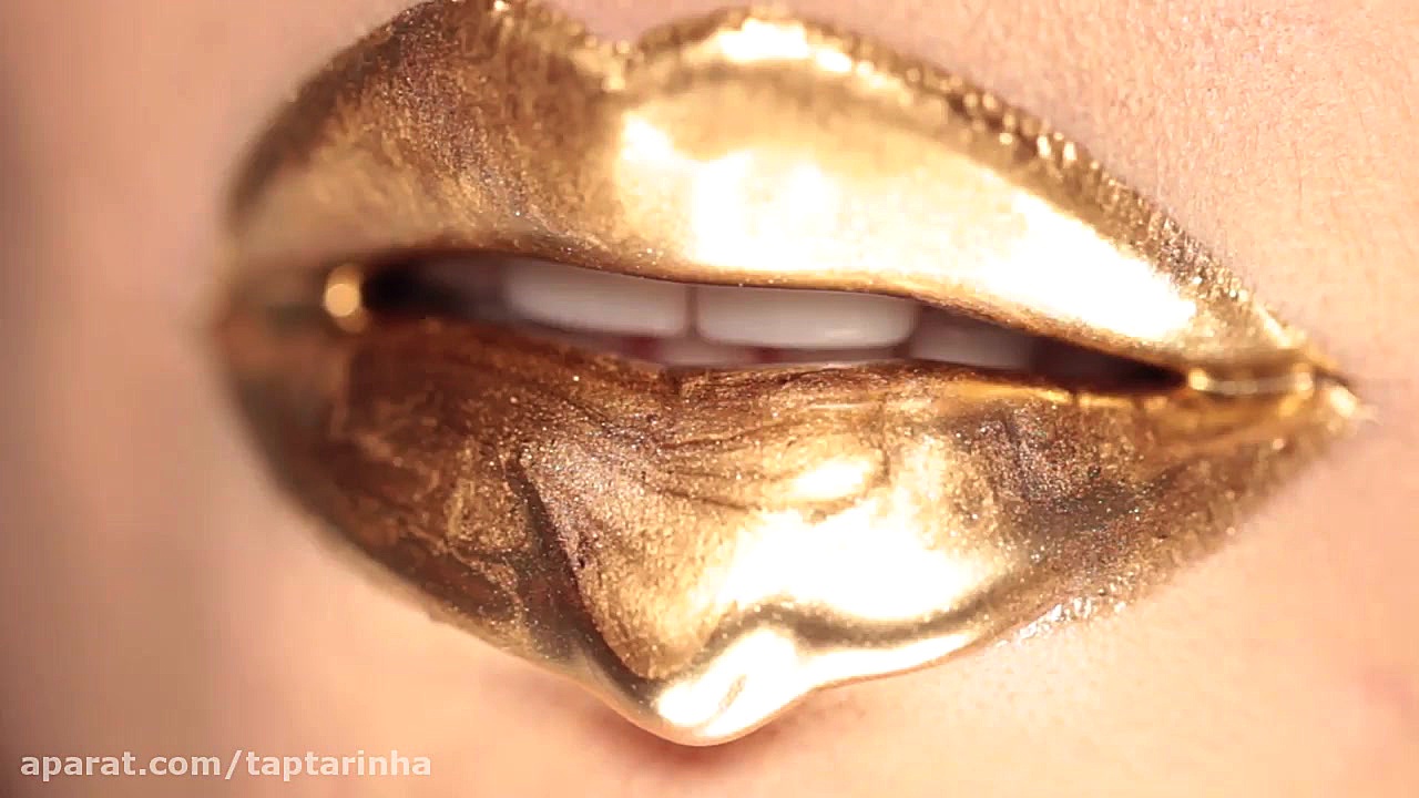 آموزش رژلب طلایی