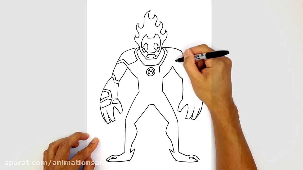 آموزش نقاشی موجود آتشین Heatbl...