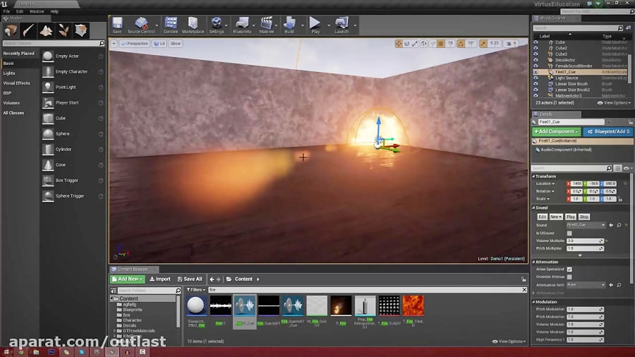Unreal Engine 4 Beginner Tutorial Series - #24 Introduction to sounds