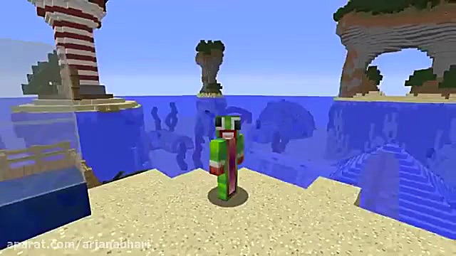 بازی  ماینکرفت  خانه زیر آب