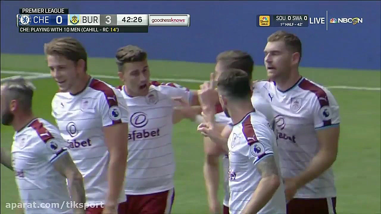 چلسی 2  برنلی 3 ، چلسی 9 نفره...